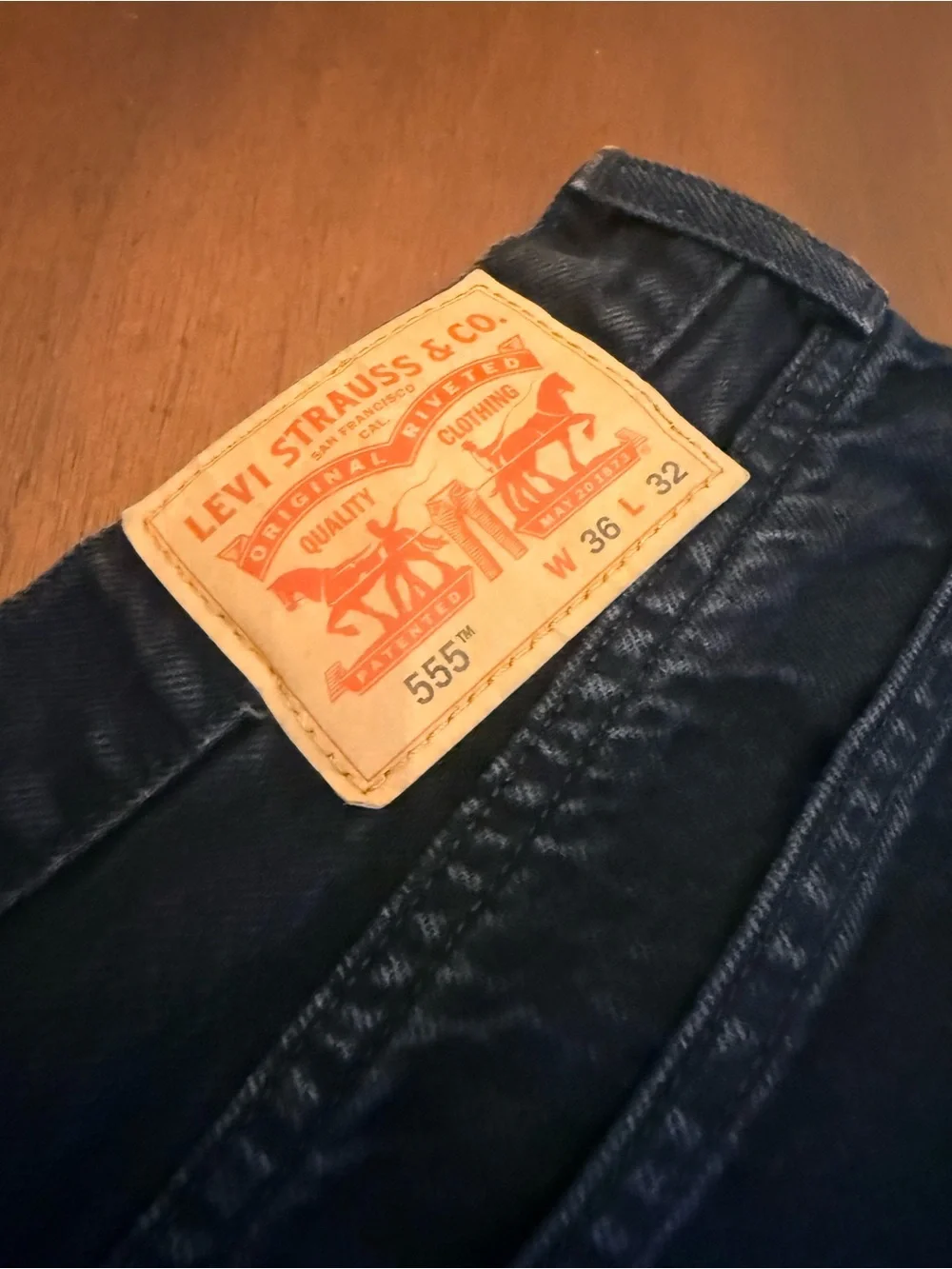 Levi's 555 Black Men's Jeans 36W32L
